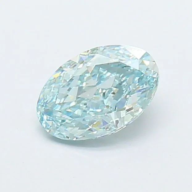 1.01ct OVAL Fancy Intense Blue VS1 Coloured Lab diamond