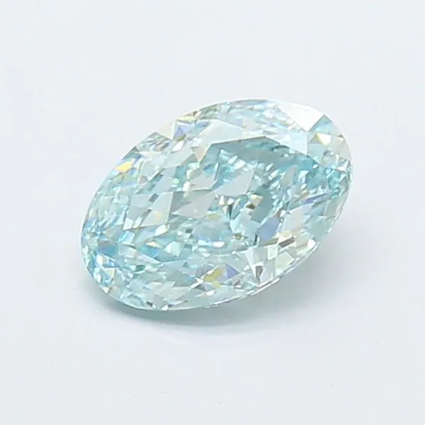 1.01ct OVAL Fancy Intense Blue VS1 Coloured Lab diamond