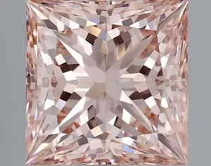 3.65ct PRINCESS Fancy Intense Pink VS1 Coloured Lab diamond