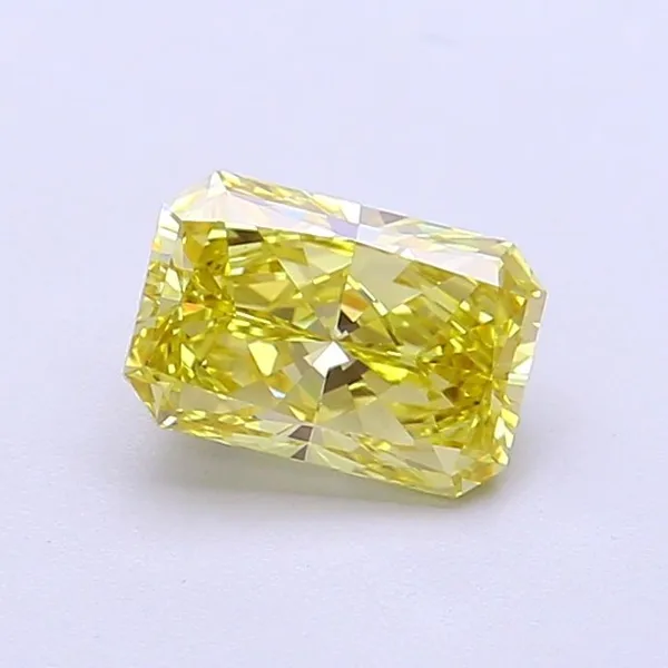 0.99ct RADIANT Fancy Intense Yellow VS1 Coloured Lab diamond
