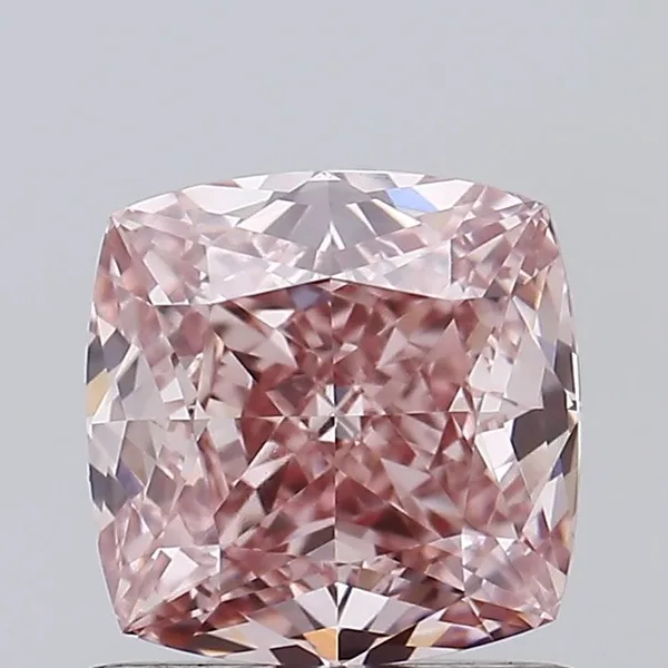 1.05ct CUSHION Fancy Intense Brownish Pink VS1 Coloured Lab diamond