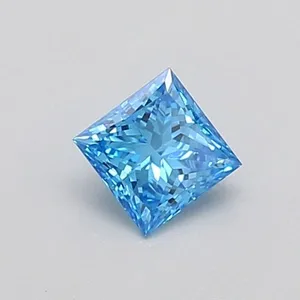 0.3ct PRINCESS Fancy Vivid Blue VS1 Coloured Lab diamond