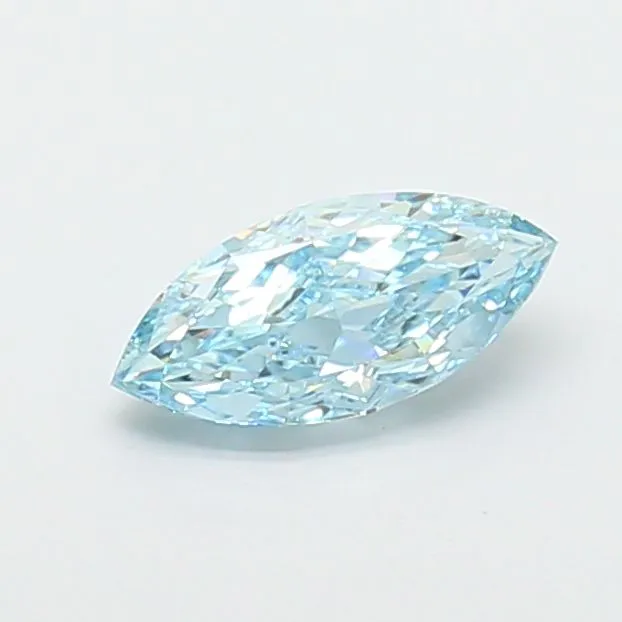 1.38ct MARQUISE Fancy Vivid Blue VVS2 Coloured Lab diamond