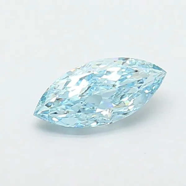 1.38ct MARQUISE Fancy Vivid Blue VVS2 Coloured Lab diamond