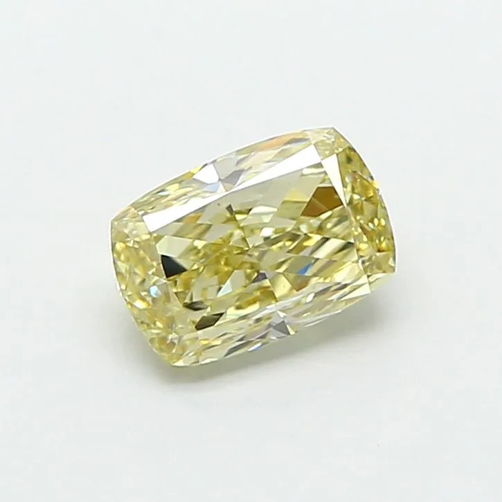 1.02ct CUSHION Fancy Light Yellow VS2 Coloured Lab diamond