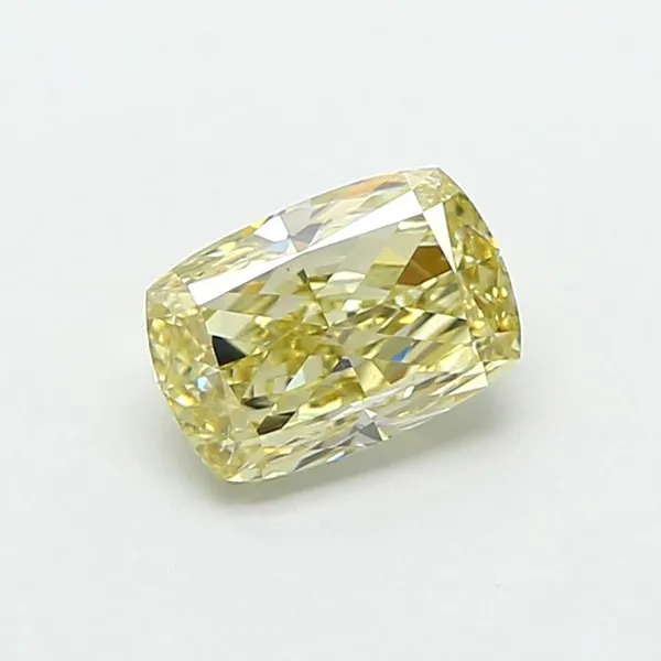 1.02ct CUSHION Fancy Light Yellow VS2 Coloured Lab diamond