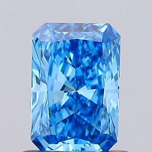 0.72ct RADIANT Fancy Vivid Blue VS1 Coloured Lab diamond