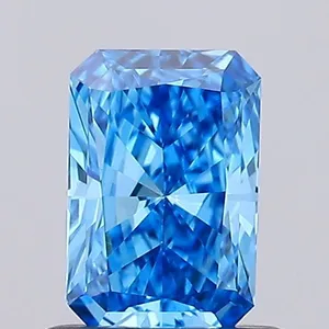 0.72ct RADIANT Fancy Vivid Blue VS1 Coloured Lab diamond