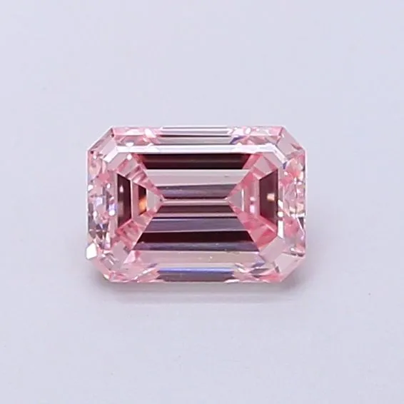 0.54ct EMERALD Fancy Pink VS1 Coloured Lab diamond