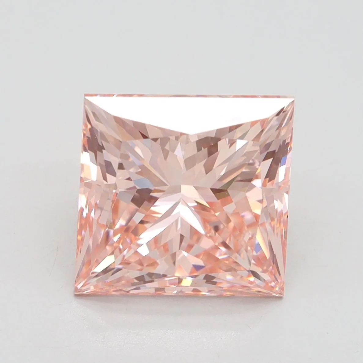 5.04ct PRINCESS Fancy Intense Pink VVS2 Coloured Lab diamond