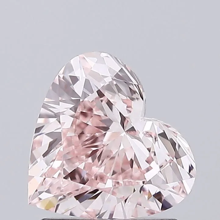 1.30ct HEART Fancy Intense Pink VVS2 Coloured Lab diamond