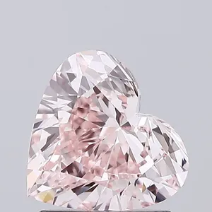 1.3ct HEART Fancy Intense Pink VVS2 Coloured Lab diamond
