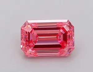 1.17ct EMERALD Fancy Vivid Pink VVS2 Coloured Lab diamond