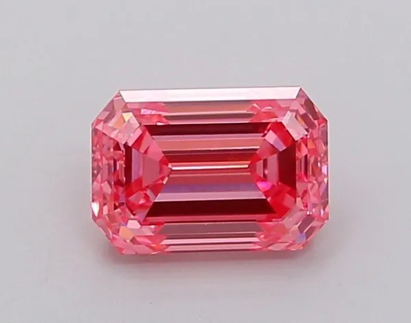 1.17ct EMERALD Fancy Vivid Pink VVS2 Coloured Lab diamond