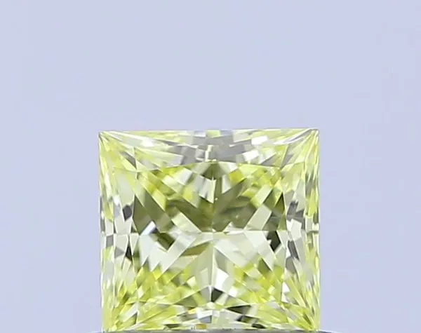 0.5ct PRINCESS Fancy Yellow VS1 Coloured Lab diamond