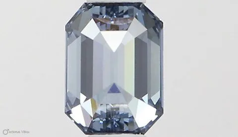 0.42ct EMERALD Fancy Intense Blue VS1 Coloured Lab diamond