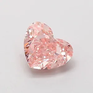 0.89ct HEART Fancy Intense Pink VS1 Coloured Lab diamond
