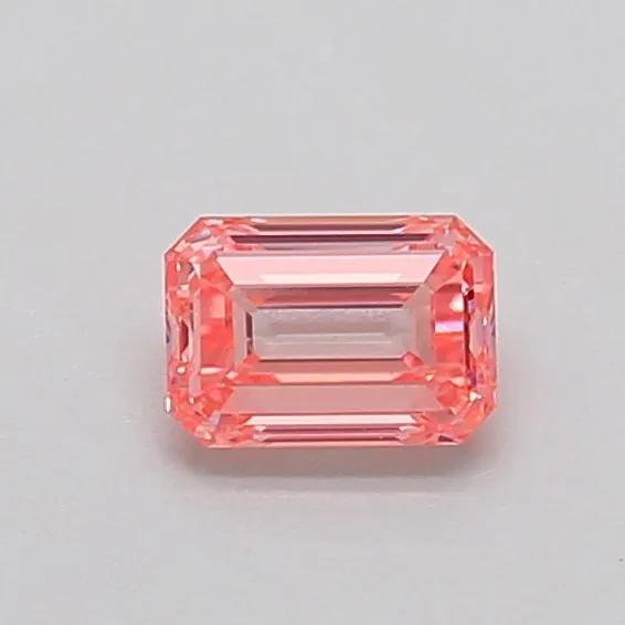 0.40ct EMERALD Fancy Vivid Pink VS1 Coloured Lab diamond