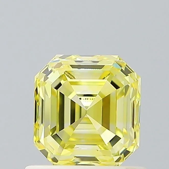 1.00ct EMERALD Fancy Intense Yellow VS2 Coloured Lab diamond
