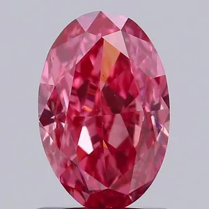 1.19ct OVAL Fancy Vivid Pink VS2 Coloured Lab diamond