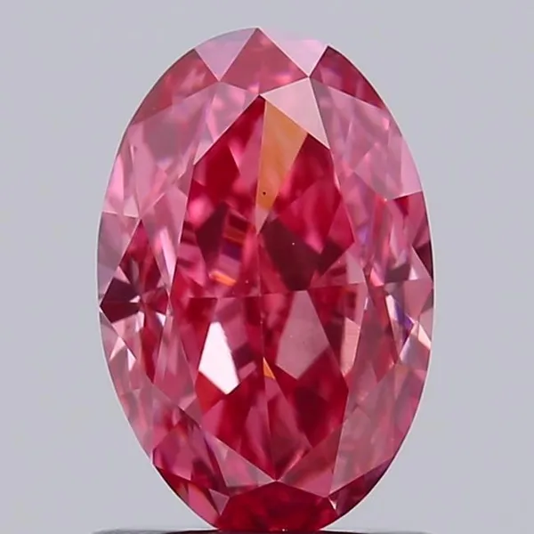 1.19ct OVAL Fancy Vivid Pink VS2 Coloured Lab diamond