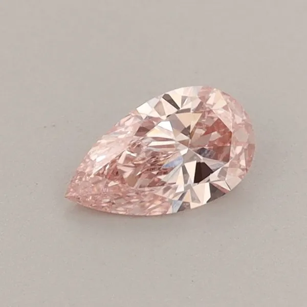 0.32ct PEAR Fancy Intense Pink VVS2 Coloured Lab diamond