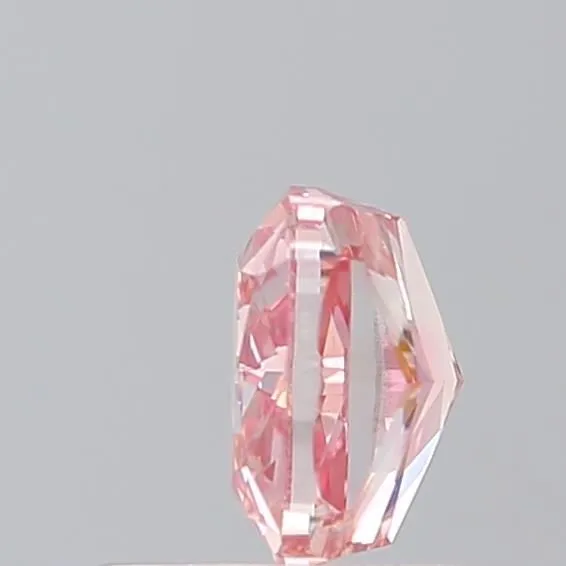 0.73ct CUSHION Fancy Vivid Pink VS1 Coloured Lab diamond