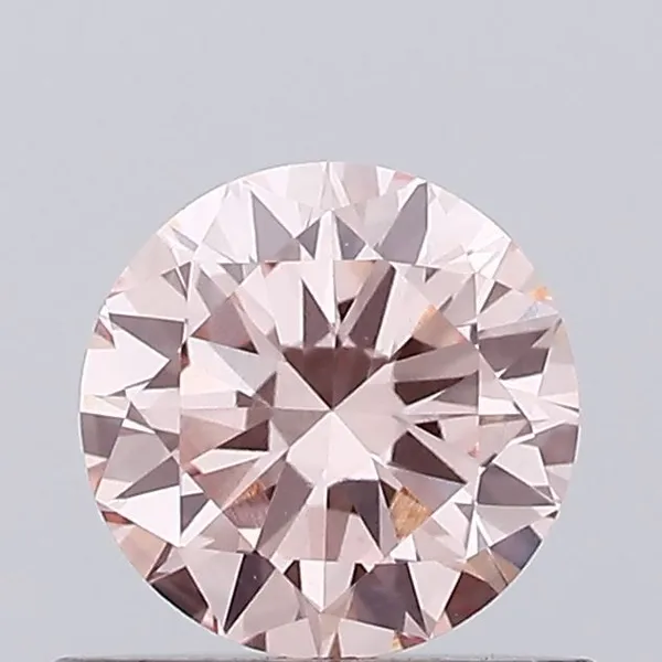 0.57ct ROUND Fancy Intense Pink VVS2 Coloured Lab diamond