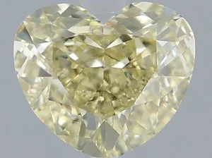1.55ct HEART Fancy Yellow SI1 Coloured Lab diamond