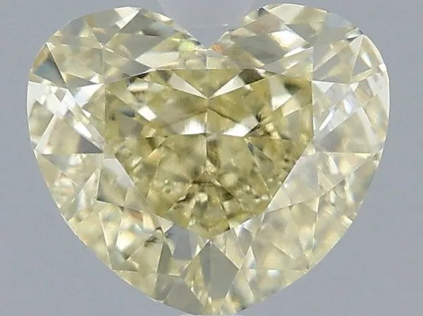 1.55ct HEART Fancy Yellow SI1 Coloured Lab diamond