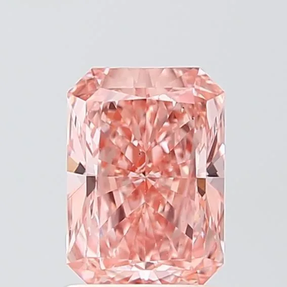 1.39ct RADIANT Fancy Vivid Pink VS2 Coloured Lab diamond