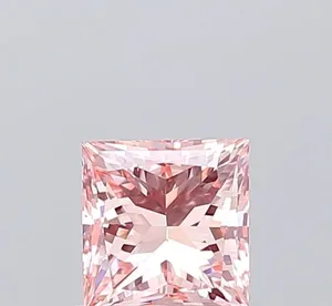 1.01ct PRINCESS Fancy Intense Pink VS1 Coloured Lab diamond