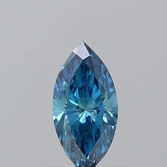 0.46ct MARQUISE Fancy Vivid Blue SI1 Coloured Lab diamond