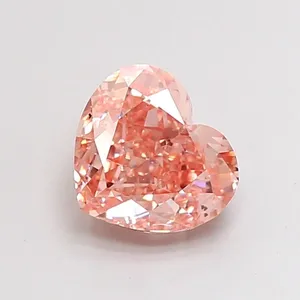 1.74ct HEART Fancy Intense Pink VS2 Coloured Lab diamond