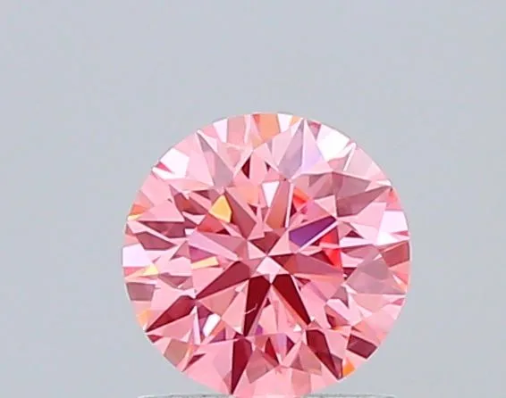 1.06ct ROUND Fancy Vivid Pink VVS2 Coloured Lab diamond