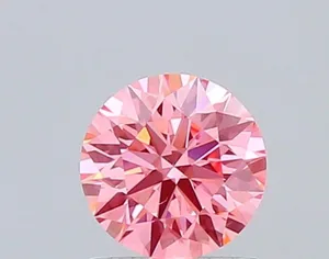 1.06ct ROUND Fancy Vivid Pink VVS2 Coloured Lab diamond