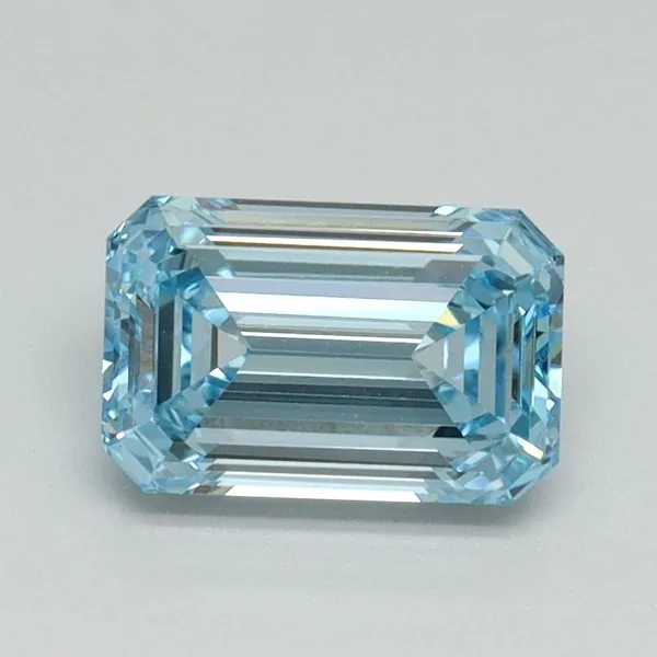 1.2ct EMERALD Fancy Intense Blue VVS2 Coloured Lab diamond