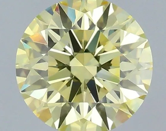 0.52ct ROUND Fancy Yellow VS1 Coloured Lab diamond