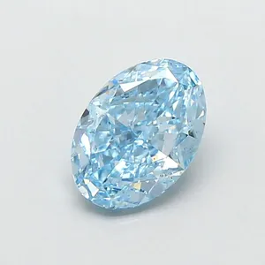 1.1ct OVAL Fancy Vivid Blue VS2 Coloured Lab diamond