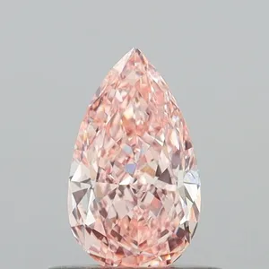 0.59ct PEAR Fancy Intense Pink VS1 Coloured Lab diamond