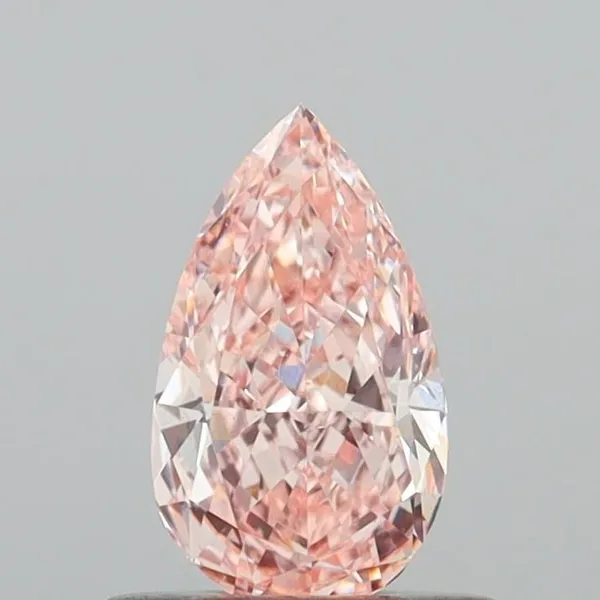 0.59ct PEAR Fancy Intense Pink VS1 Coloured Lab diamond