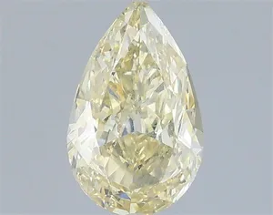 0.86ct PEAR Fancy Yellow VVS2 Coloured Lab diamond