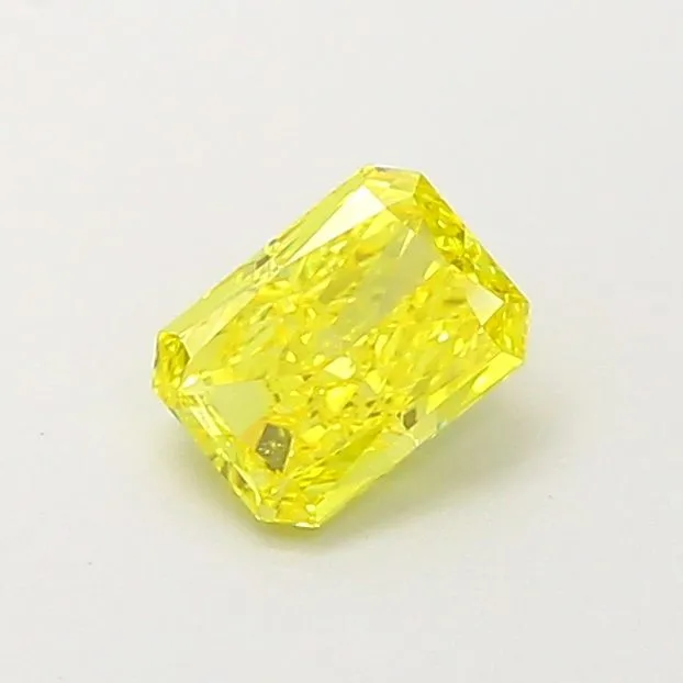 0.49ct RADIANT Fancy Vivid Yellow VS1 Coloured Lab diamond