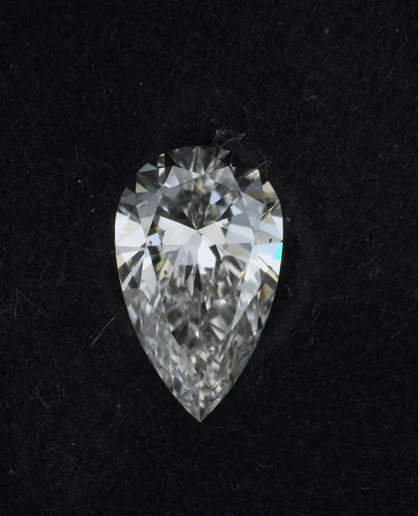 0.37ct PEAR Fancy Intense Pink VS1 Coloured Lab diamond