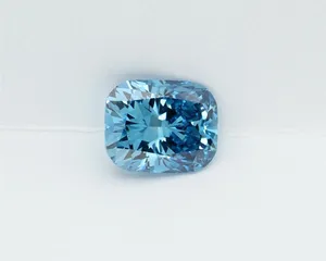 1.28ct CUSHION Fancy Vivid Blue VS1 Coloured Lab diamond