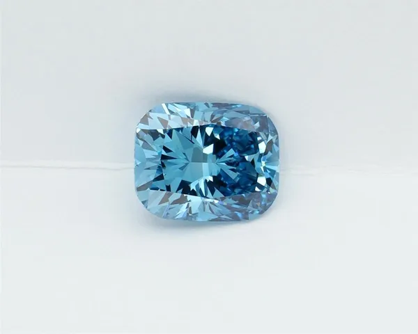 1.28ct CUSHION Fancy Vivid Blue VS1 Coloured Lab diamond