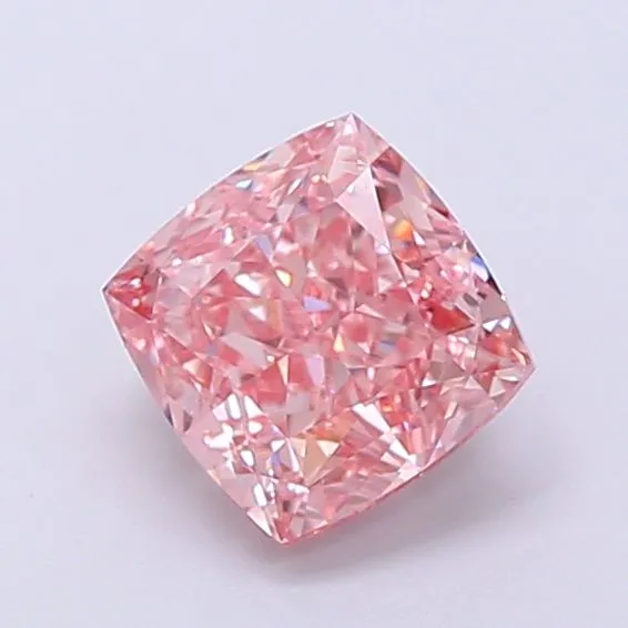 1.43ct CUSHION Fancy Vivid Pink VVS2 Coloured Lab diamond