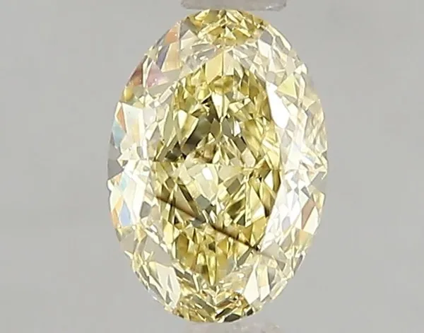 1.1ct OVAL Fancy Intense Yellow SI1 Coloured Lab diamond