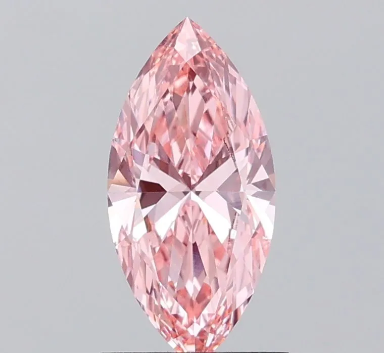 1.01ct MARQUISE Fancy Vivid Pink VVS2 Coloured Lab diamond