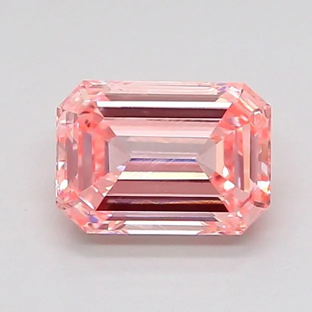 1.11ct EMERALD Fancy Intense Pink VS1 Coloured Lab diamond
